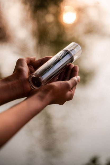 Glowmonk sunscreen in hand